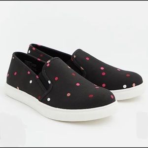 Torrid Polka Dot Slip Ons wide